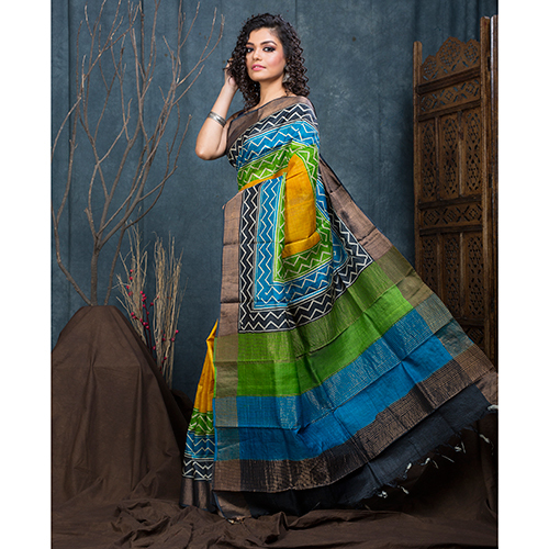Tussar Silk Saree - Occasion: Casual