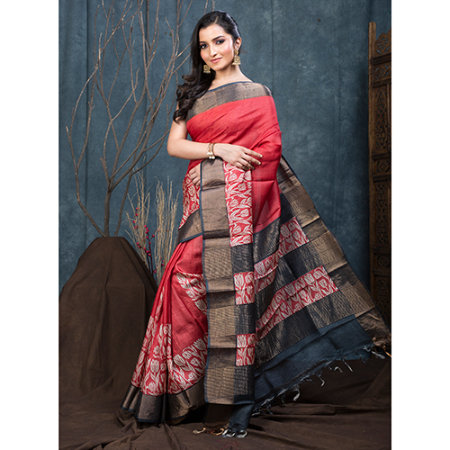 Tussar Silk Saree - Occasion: Casual