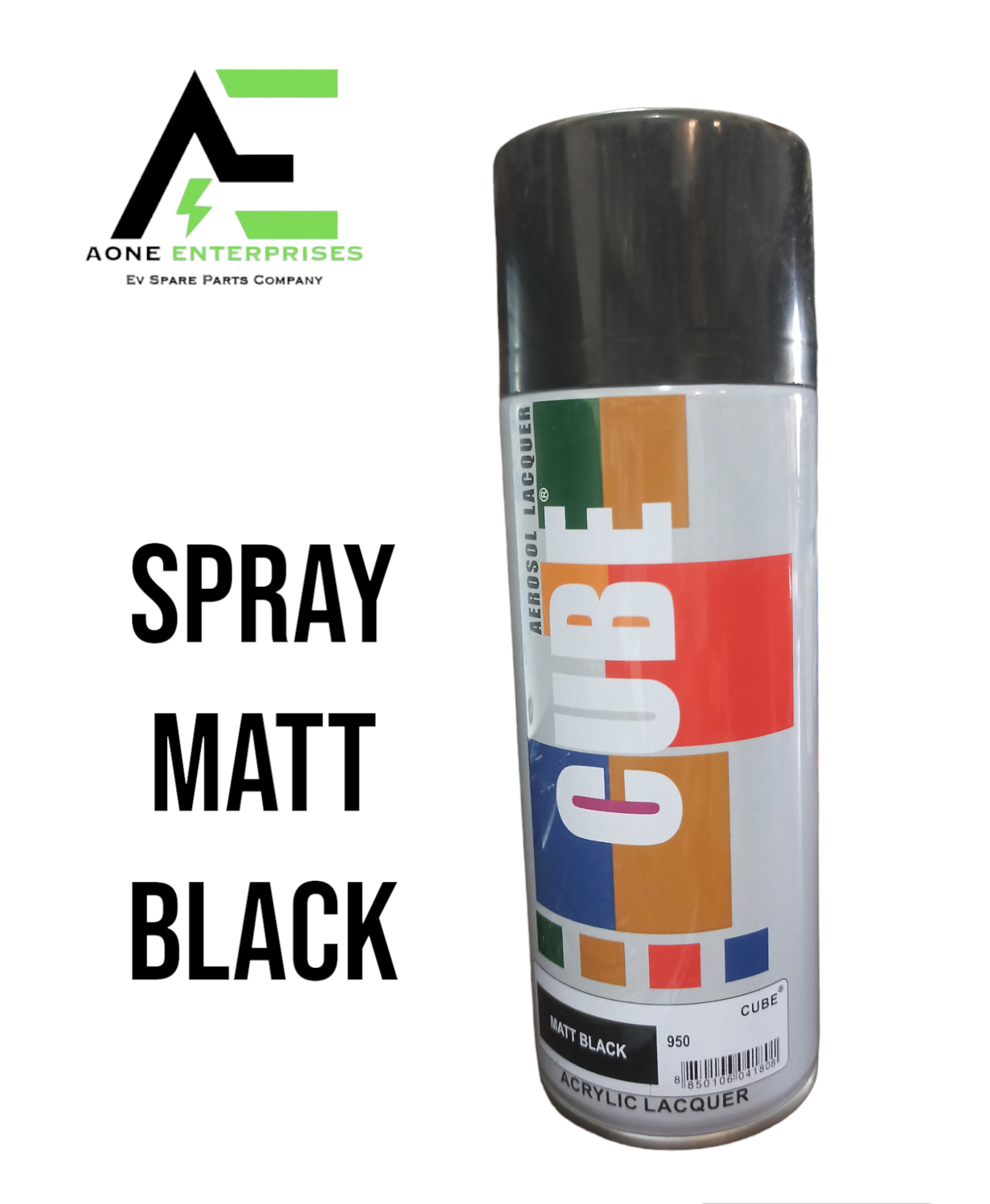 Spray Matt Black - Aerosol Paint, Smooth Application, Matte Finish, Deep Black Color, Ideal For Interior And Exterior Surfaces