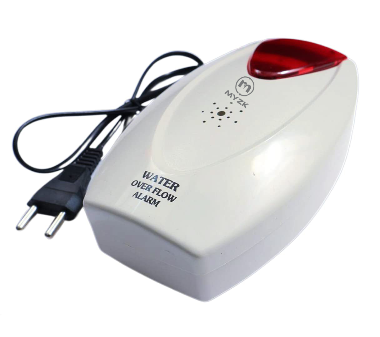 Myzk Electric Water Tank Overflow Alarm/bell With High Quality Overflow Voice Sound In Two Language, Wired Sensor Security System (Standard, White & Red) - Body Material: Abs