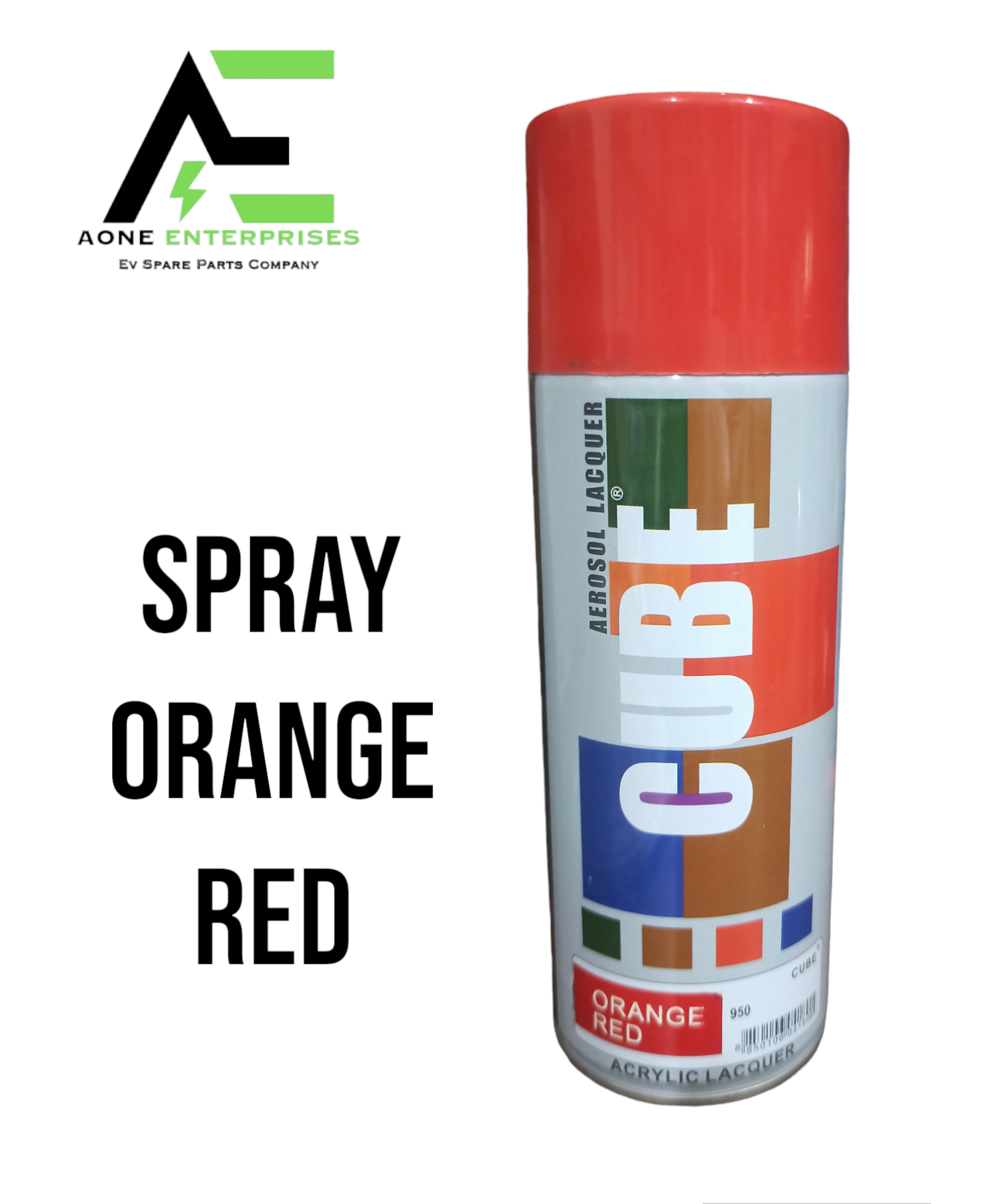 Spray Orange Red - Aerosol Paint, Bold Vibrant Reddish-orange Finish