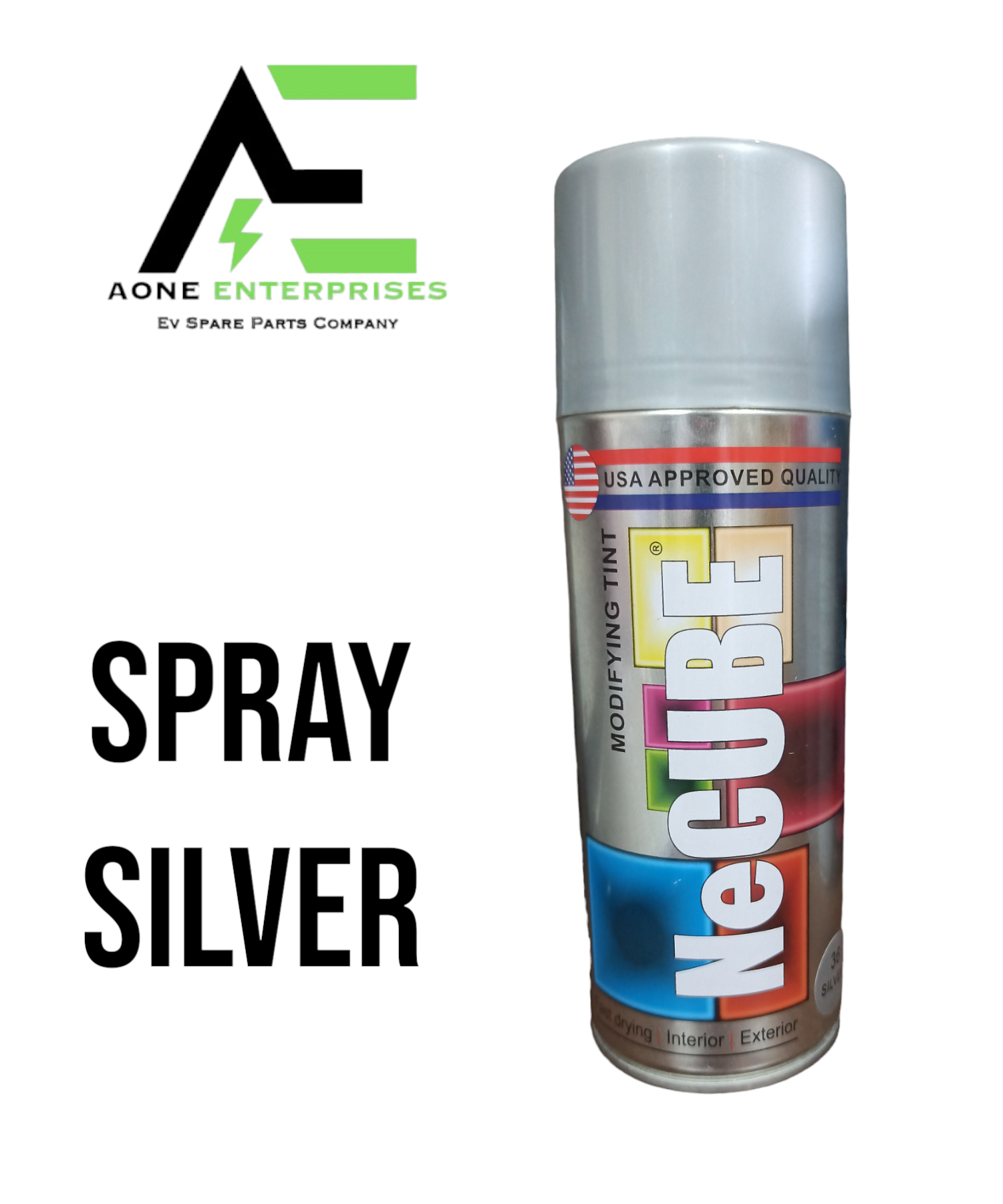 Spray Silver - Aerosol Paint, Smooth Metallic Finish In Silver