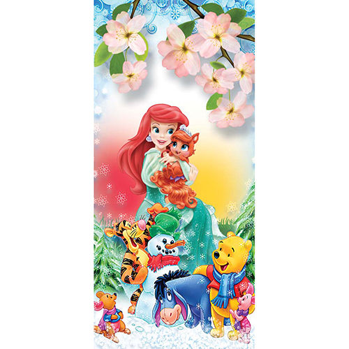C-13 Glossy Cartoon Printed Door Paper - Feature: Moisture-Resistant