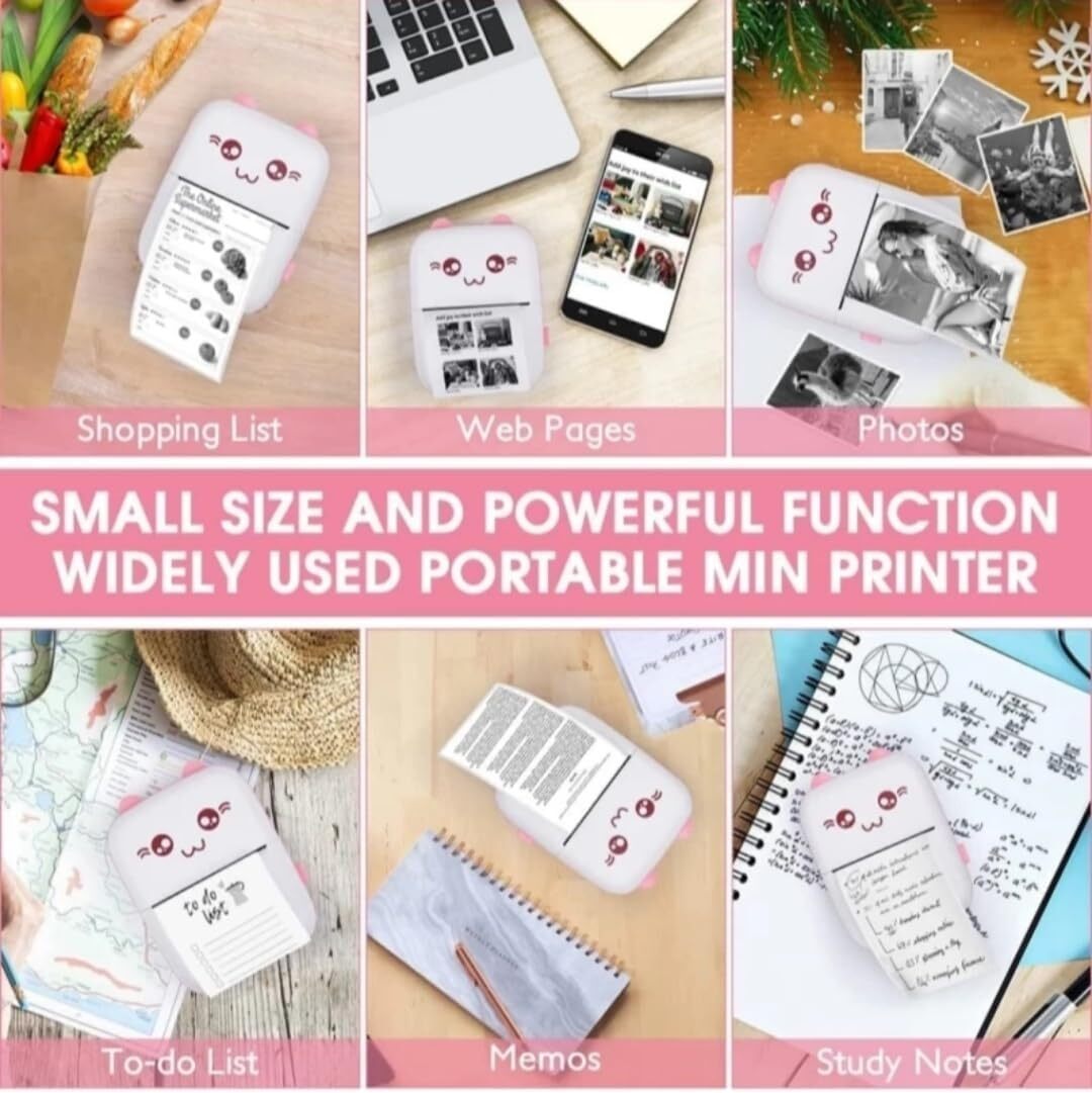 Compact Mini Bluetooth Thermal Printer For Ios And Android With 90mm/s