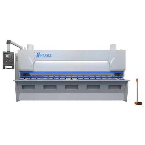 CNC Shearing Machine - Electric Control for Cutting Angle and Blade Gap, Quick Length Adjustment & Adjustable Rear Pneumatic Sheet Supporter - E21S with Backguage Sequence Repeat