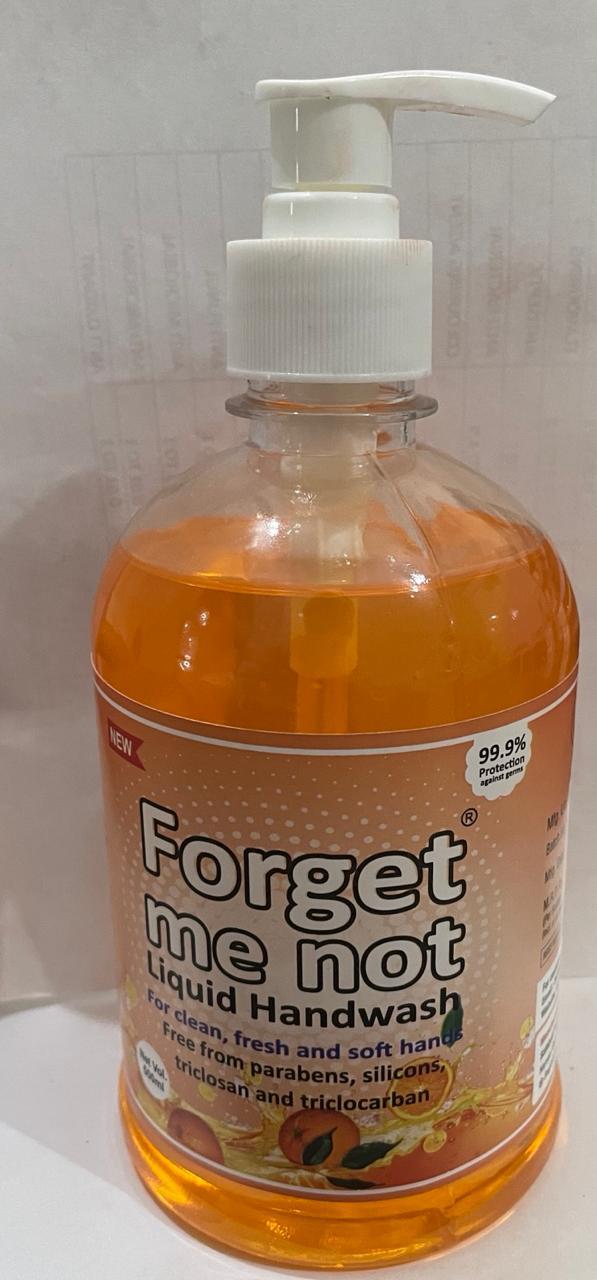 Forget Me Not Handwash - Liquid Soap, 100% Moisture, Yellow With Lemon & Jasmine Fragrance | Protects Against Germs, Hygienic Clean For Family Health
