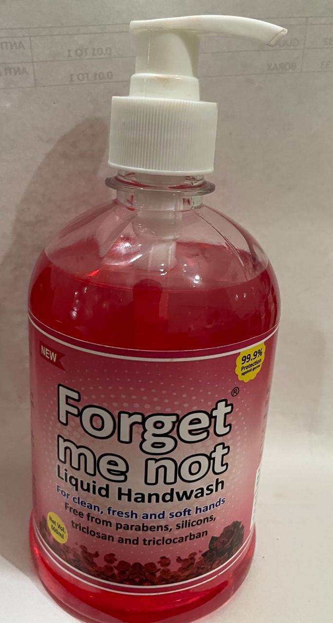 Forget Me Not Handwash - Liquid Soap, 100% Moisture, Yellow With Lemon & Jasmine Fragrance | Protects Against Germs, Hygienic Clean For Family Health