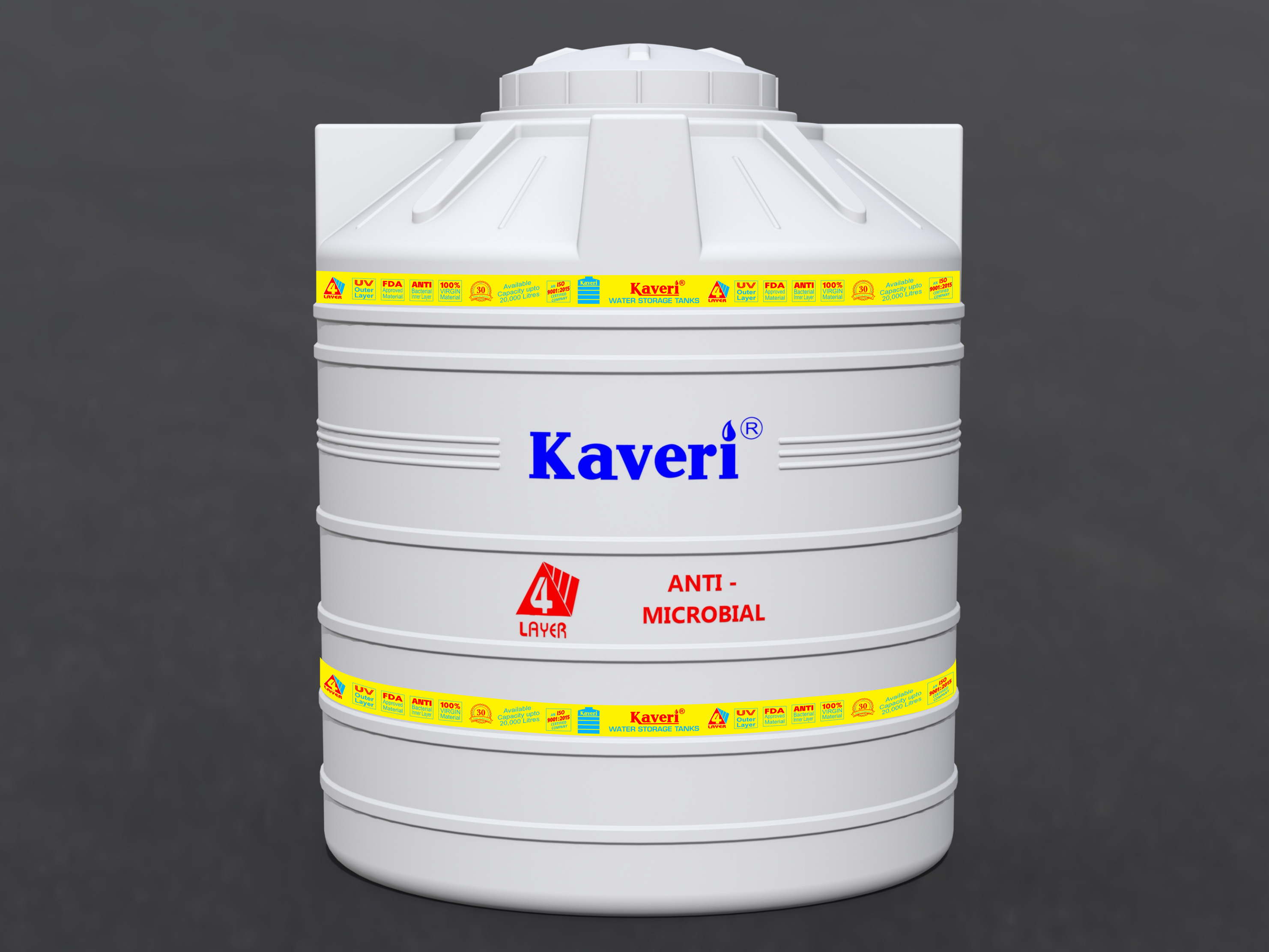 Kaveri 4 Layer Anti Microbial - Color: White
