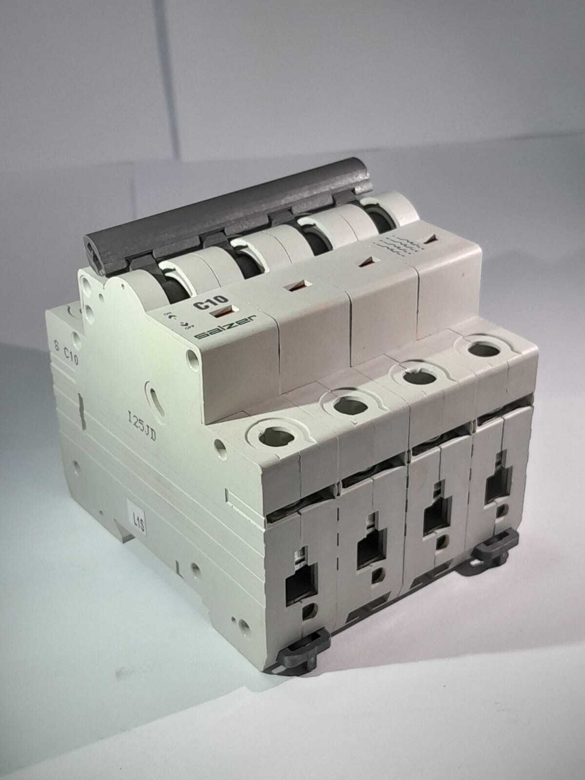 Mcb 6a 4pole Mxfpc006 - High Grade Flame Retardant Material | Thermal Overload + Magnetic Short Circuit Protection, Silver Graphite Contact Tips