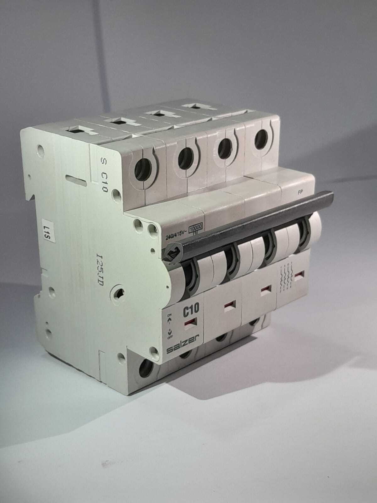 Mcb 6a 4pole Mxfpc006 - High Grade Flame Retardant Material | Thermal Overload + Magnetic Short Circuit Protection, Silver Graphite Contact Tips