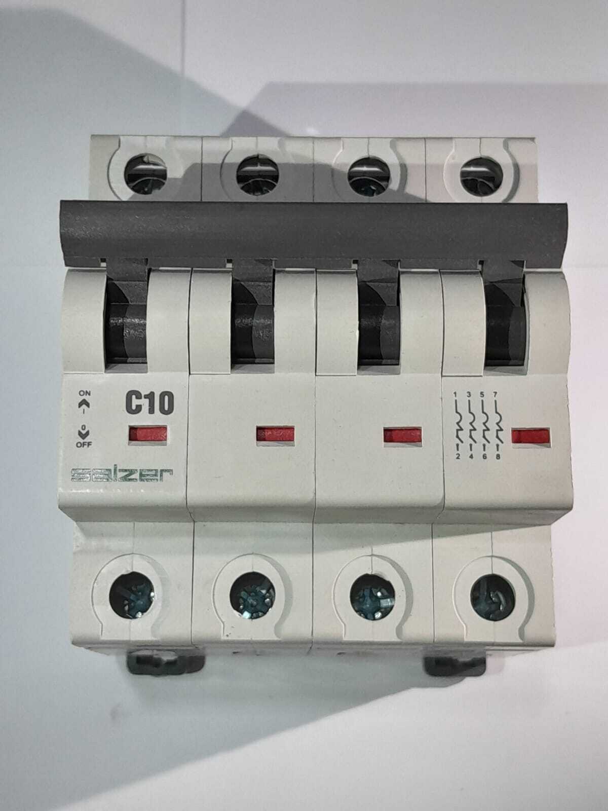 Mcb 6a 4pole Mxfpc006 - High Grade Flame Retardant Material | Thermal Overload + Magnetic Short Circuit Protection, Silver Graphite Contact Tips