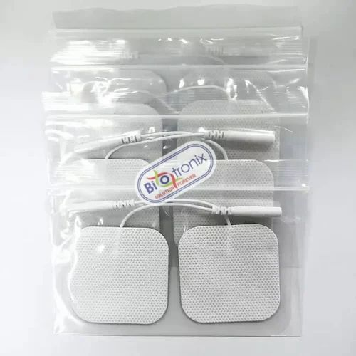 Tens Unit Electrode Pads - 50x50mm, 24 Electrodes (6 Sets) | Self-adhesive, Reusable, Compatible With Ems & Pulse Massagers, Pin Size 2mm
