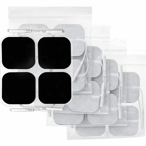 Self Stick Electrode Pads - 50x50 Mm, Corded Electric, 24 Electrodes | Compatible With Tens, Ems, Pulse Massagers, Durable, Skin-friendly