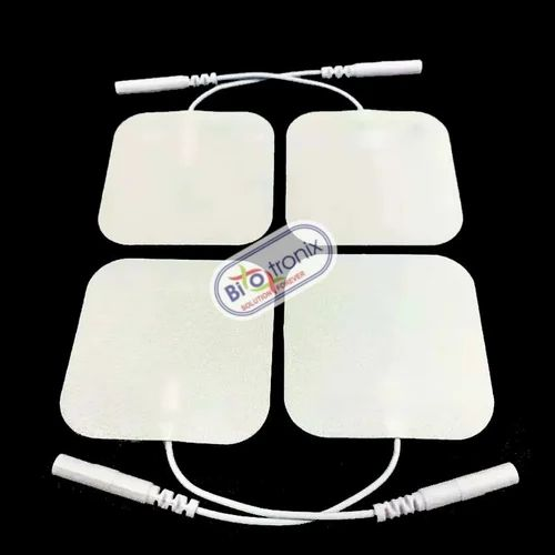 Tens Unit Electrode Pads - 50x50mm, 24 Electrodes (6 Sets) | Self-adhesive, Reusable, Compatible With Ems & Pulse Massagers, Pin Size 2mm