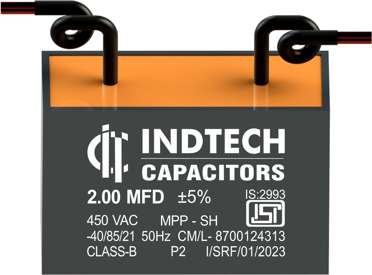 Dry Fan Square Capacitors - Capacitance: 3.15î¼f Color: Black Shape: Square | High-performance Electrical Stability & Efficiency