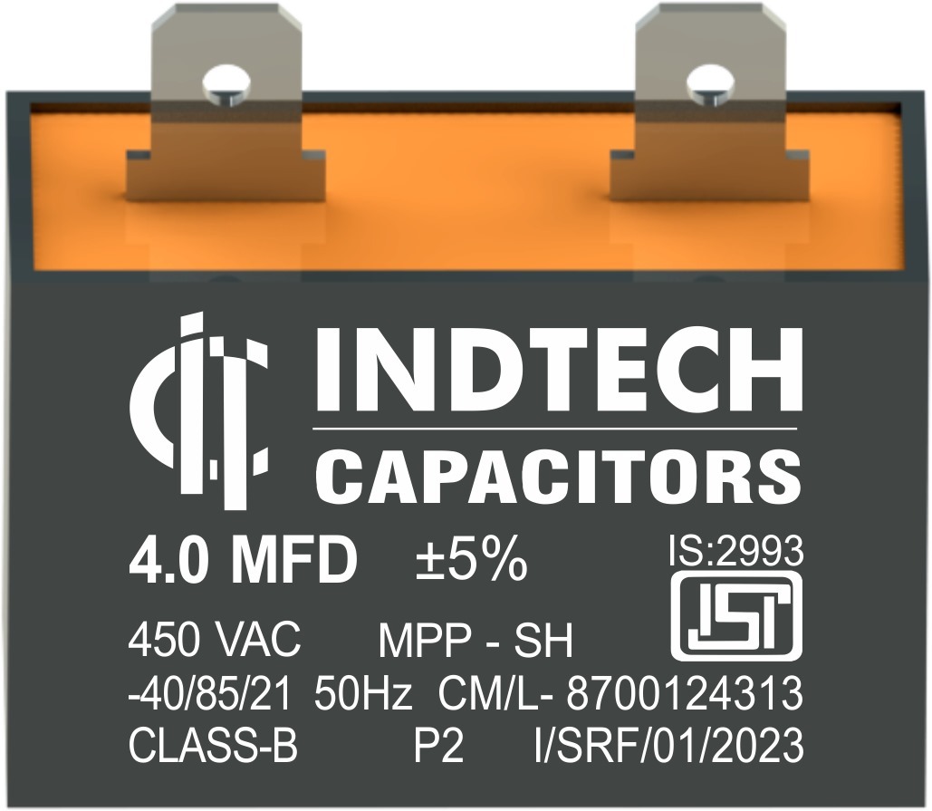 Dry Fan Square Capacitors - Capacitance: 3.15î¼f Color: Black Shape: Square | High-performance Electrical Stability & Efficiency
