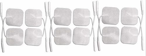 Reusable Electrode Pads - Professional-grade Self Adhesive, 50x50 Mm Size, 6 Sets (24 Electrodes) | Compatible With Tens, Ems, & Pulse Massagers