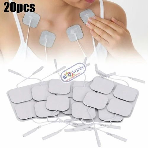 Reusable Electrode Pads - Professional-grade Self Adhesive, 50x50 Mm Size, 6 Sets (24 Electrodes) | Compatible With Tens, Ems, & Pulse Massagers