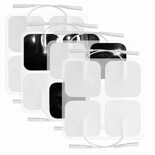 Best Self-adhesive Electrode Pads For Tens Units - Plastic, 50x50mm, 2mm Pin Size | Durable, Comfortable, Reusable For Ems & Pulse Massagers