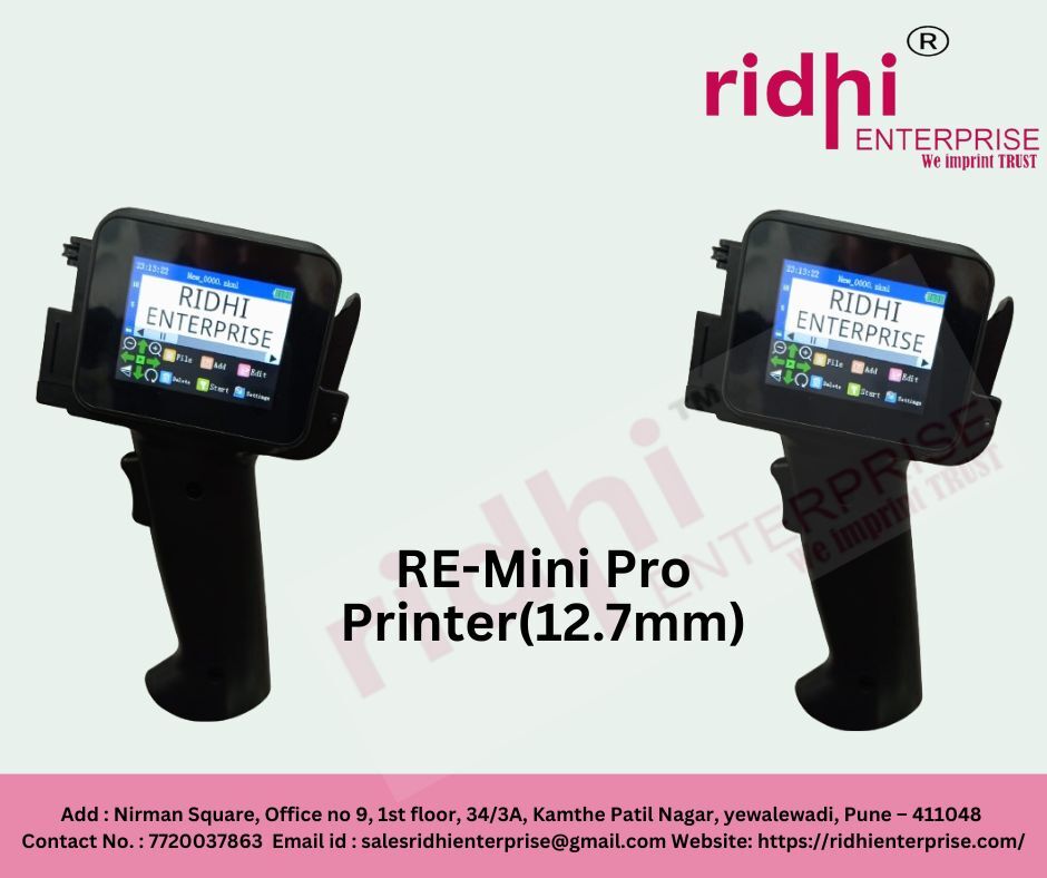 White Ridhi Black M2 Mini Thermal Batch Coding Machine