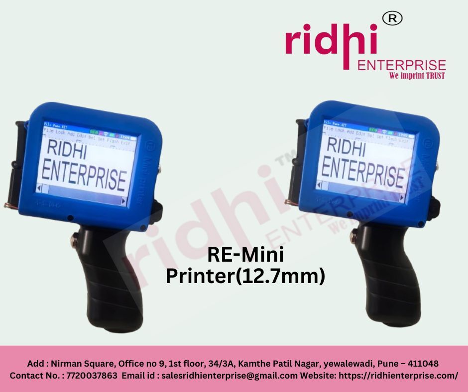 White Ridhi Black M2 Mini Thermal Batch Coding Machine