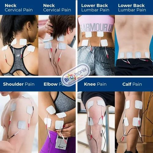 Adhesive Pads - 4 Electrodes, 50x50 Mm, 2 Mm Pin Connector | Durable, Self-adhesive, Skin-friendly, Compatible With Tens, Ems, & Pulse Massagers