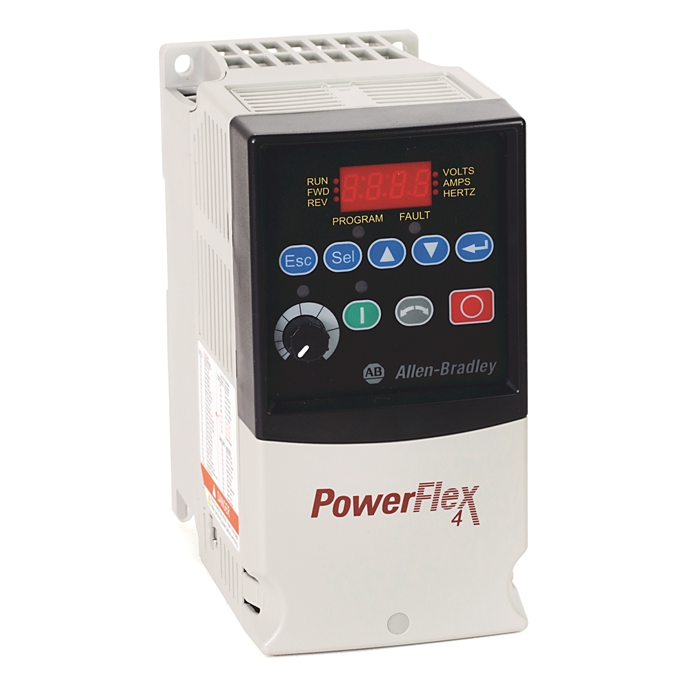 Powerflex 4 - 0.75kw (1.0 Hp), 180-265 Vac Input , Sensorless Vector Control, Rs485 Communication, Ip54 Protection, 1.1 Kg Weight, 12-month Warranty