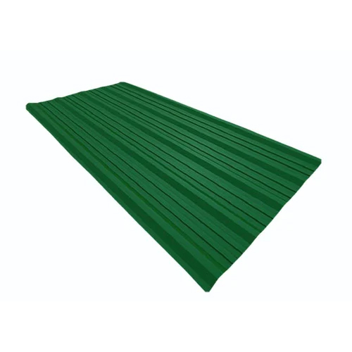 JSW Metal Roofing Sheet - Al-Zinc Alloy Steel, 1220 mm x 1880 mm, Green Color Coated, 0.38 mm Thickness, Double Ribbed Trapezoidal Profile, 245 MPa Tensile Strength
