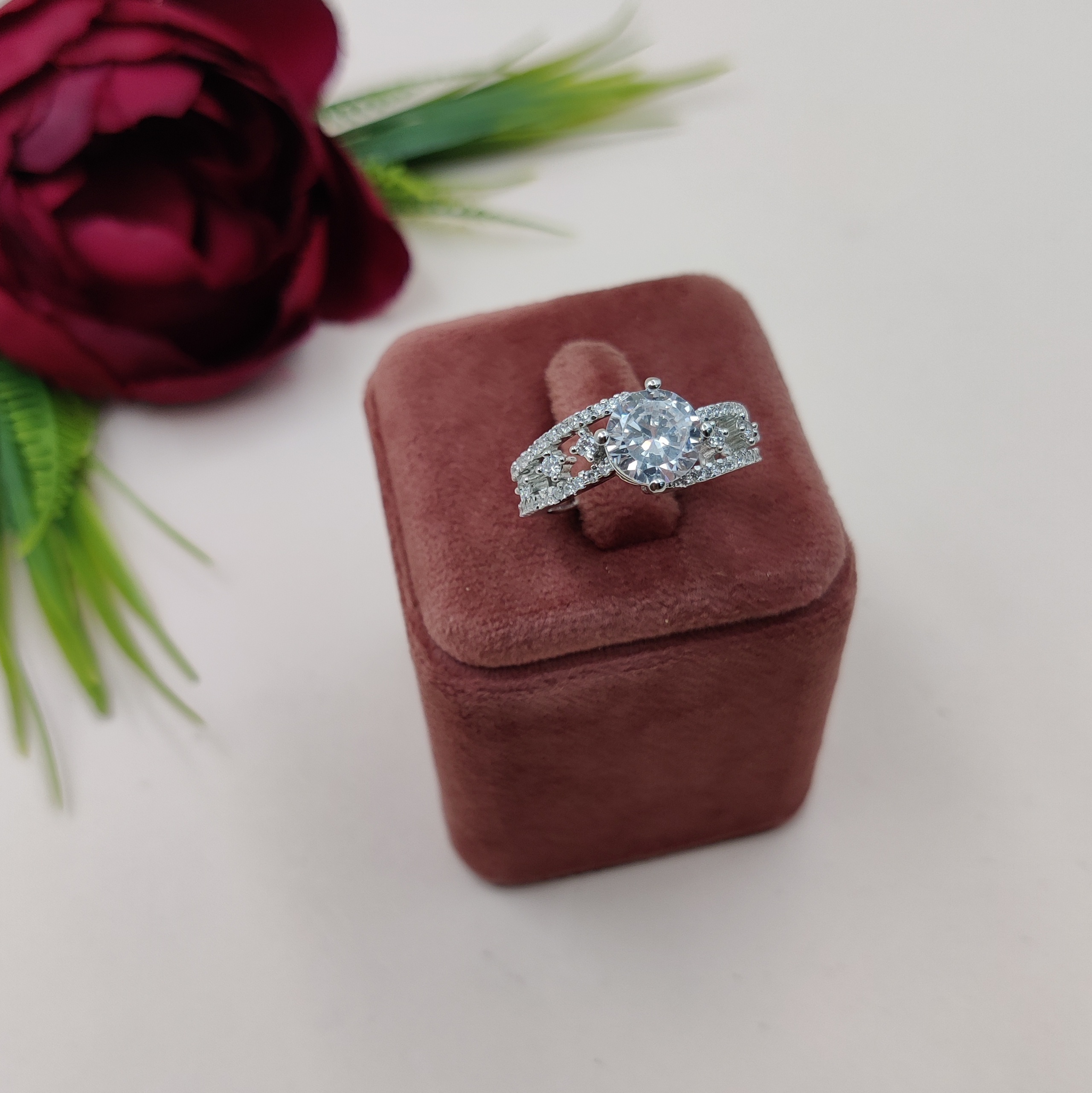 Dazzling Elegance American Diamond Ring