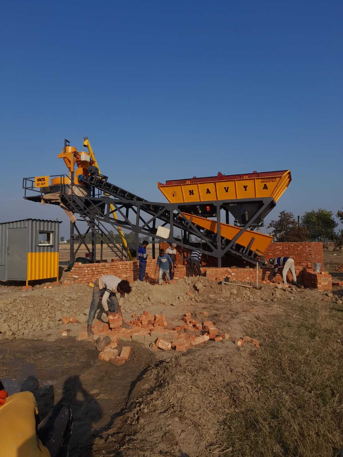 Concrete Batching Plant - Compact Bin Design, 20mhr/45mhr/60mhr Capacity | Fully Automatic Plc Control, Efficient Material Storage & Mixing