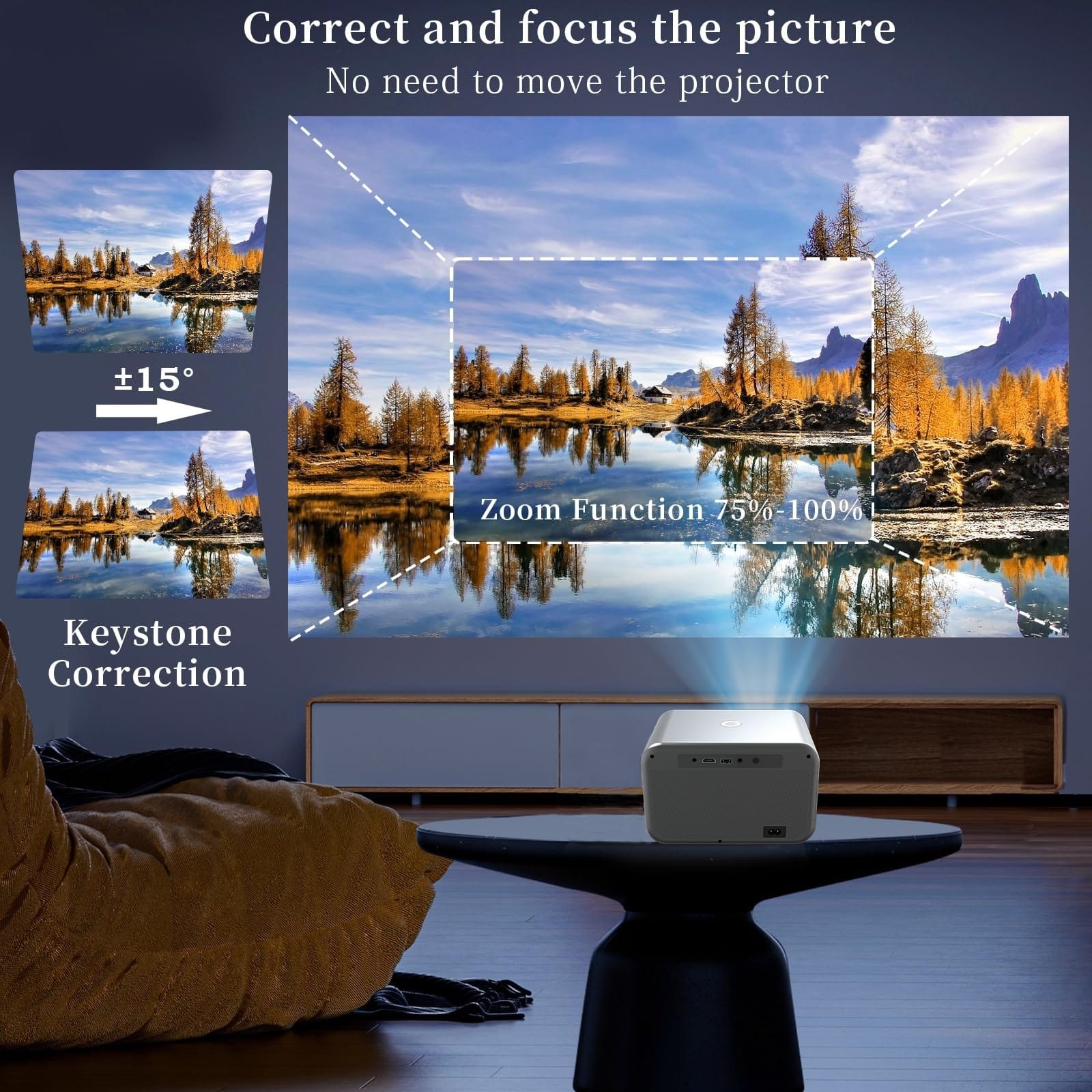Ts Projetor 4k Smart Led Multimedia Projector - Brightness: 6000lm Lumens