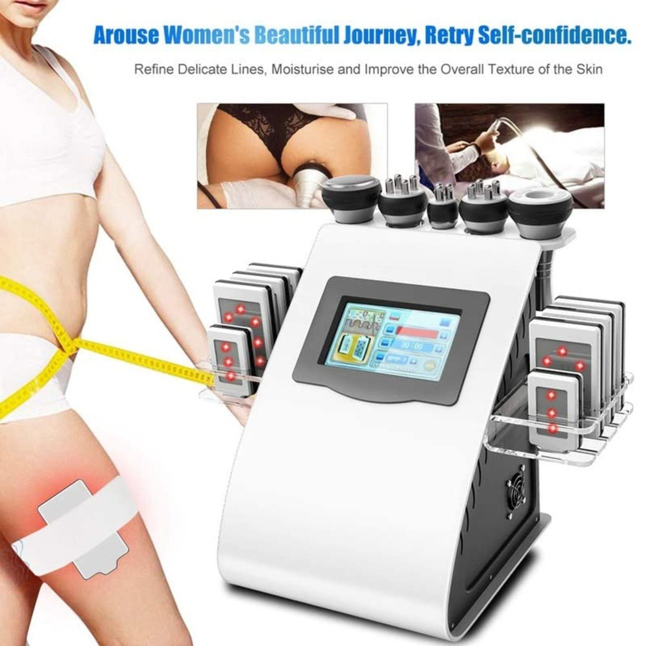 Slimming Machine Cavitation 6 In 1 Radiofrequency Rf Vacuum Lipo Laser Digital Weight Loss