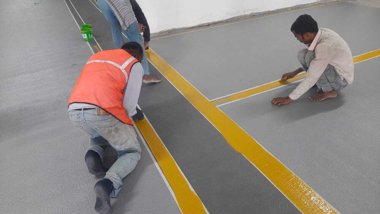 Car Park Flooring - Raw Material: Epoxy Resin