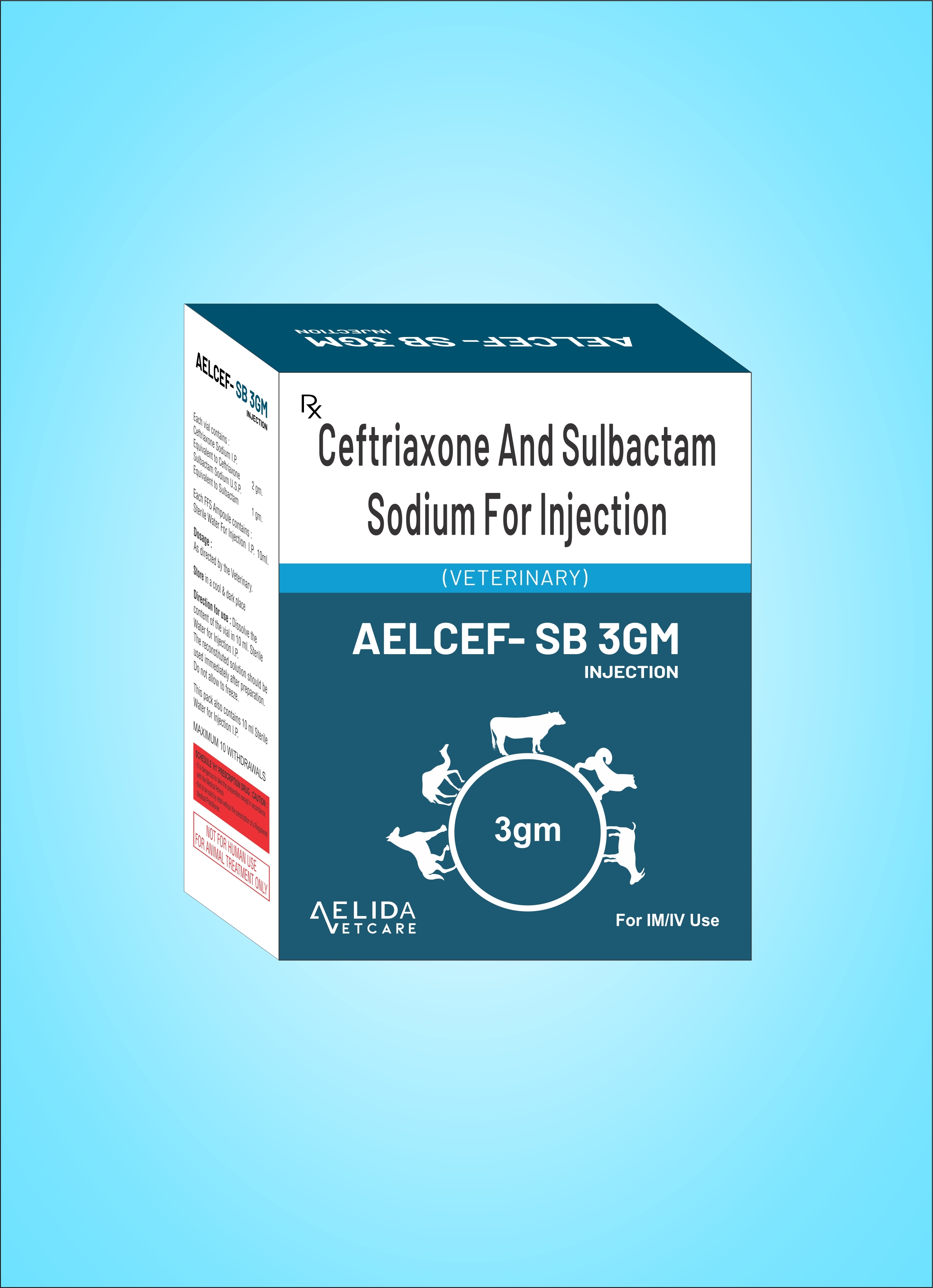 Ceftriaxone Sulbactam 3 Gm Veterinary Injection Supplier And Third Party Manufacturing Company In India - Physical Form: Powder