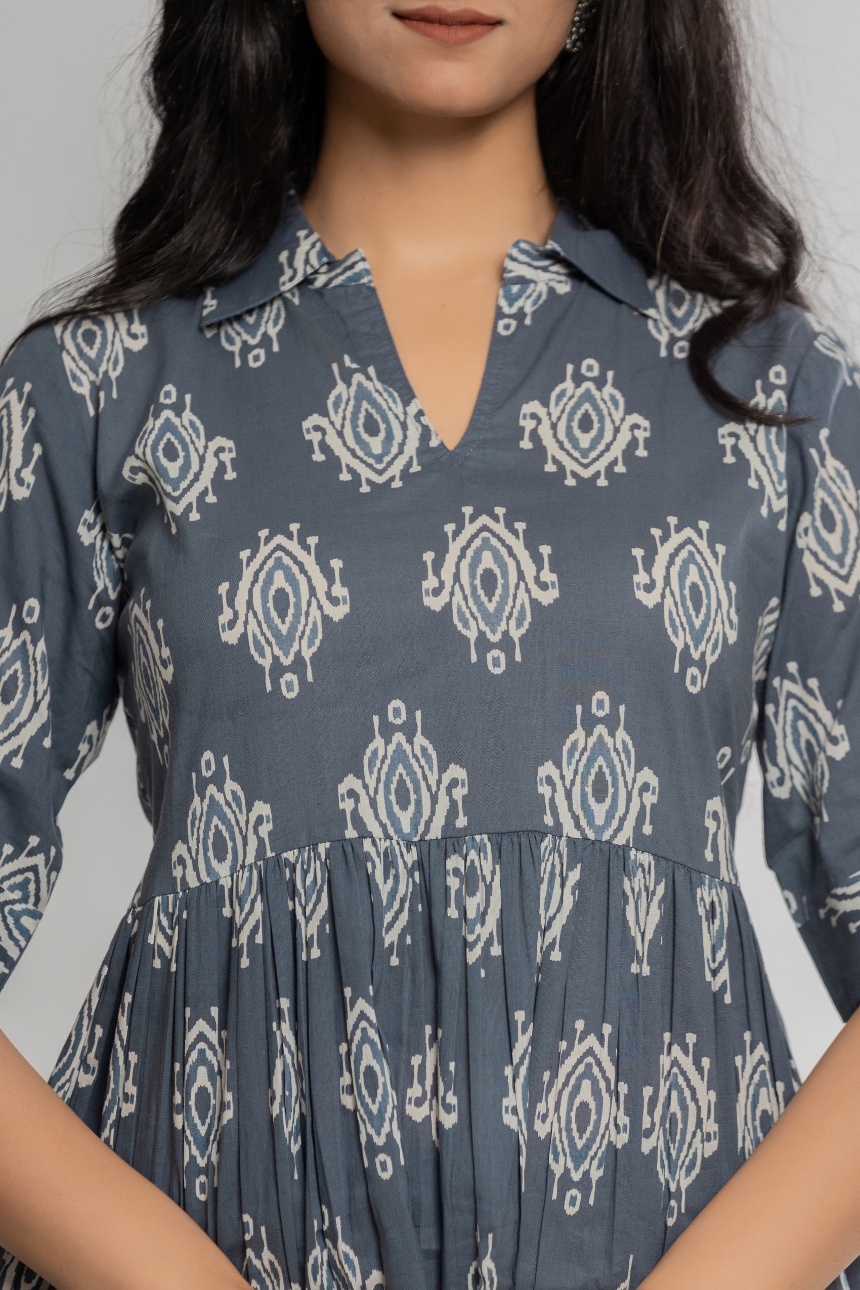 Peplum Coord Set - Color: Grey