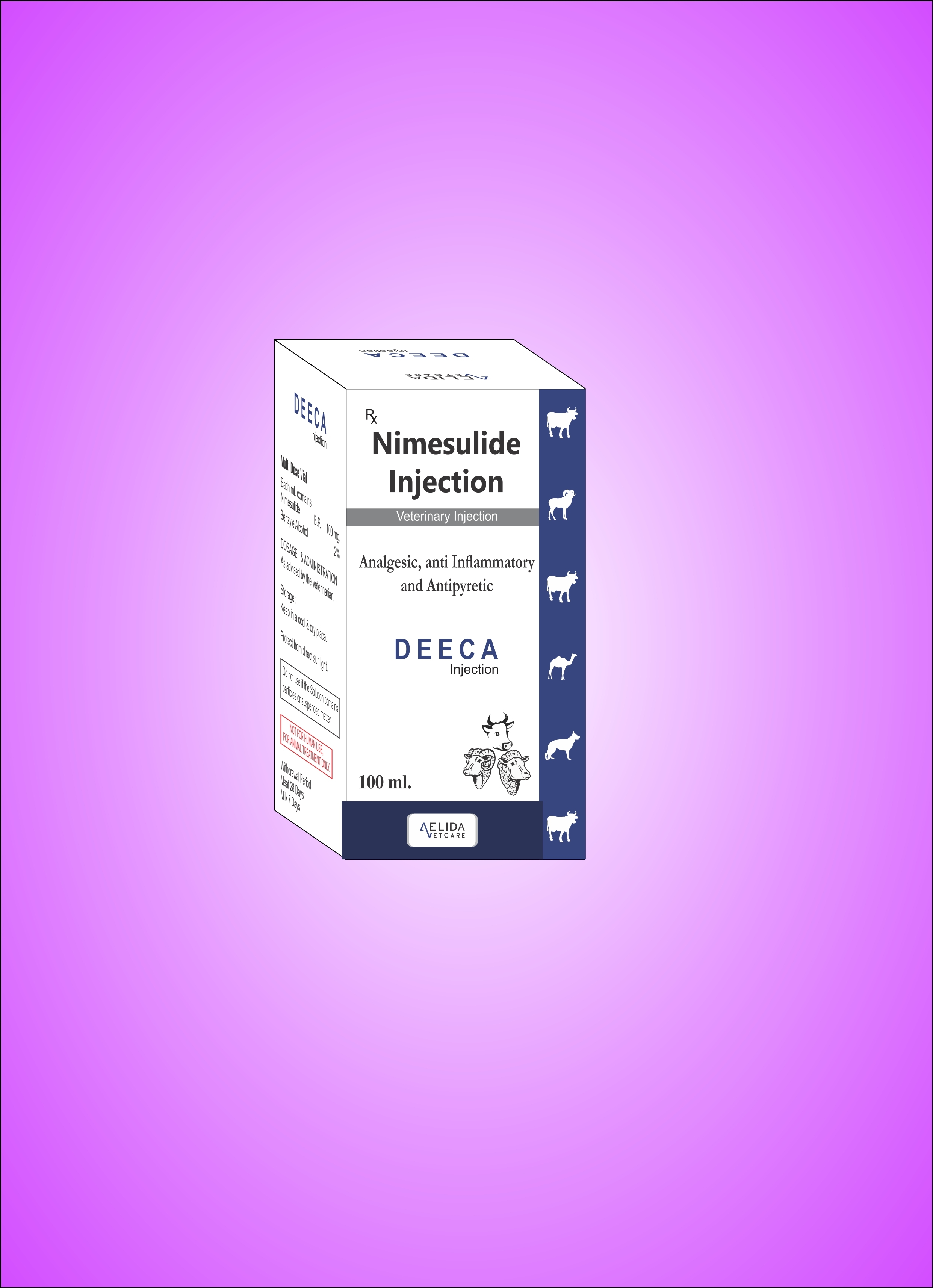 Nimesulide 100 Ml Veterinary Injection Supplier And Third Party Manufacturing Company - Physical Form: Liquid