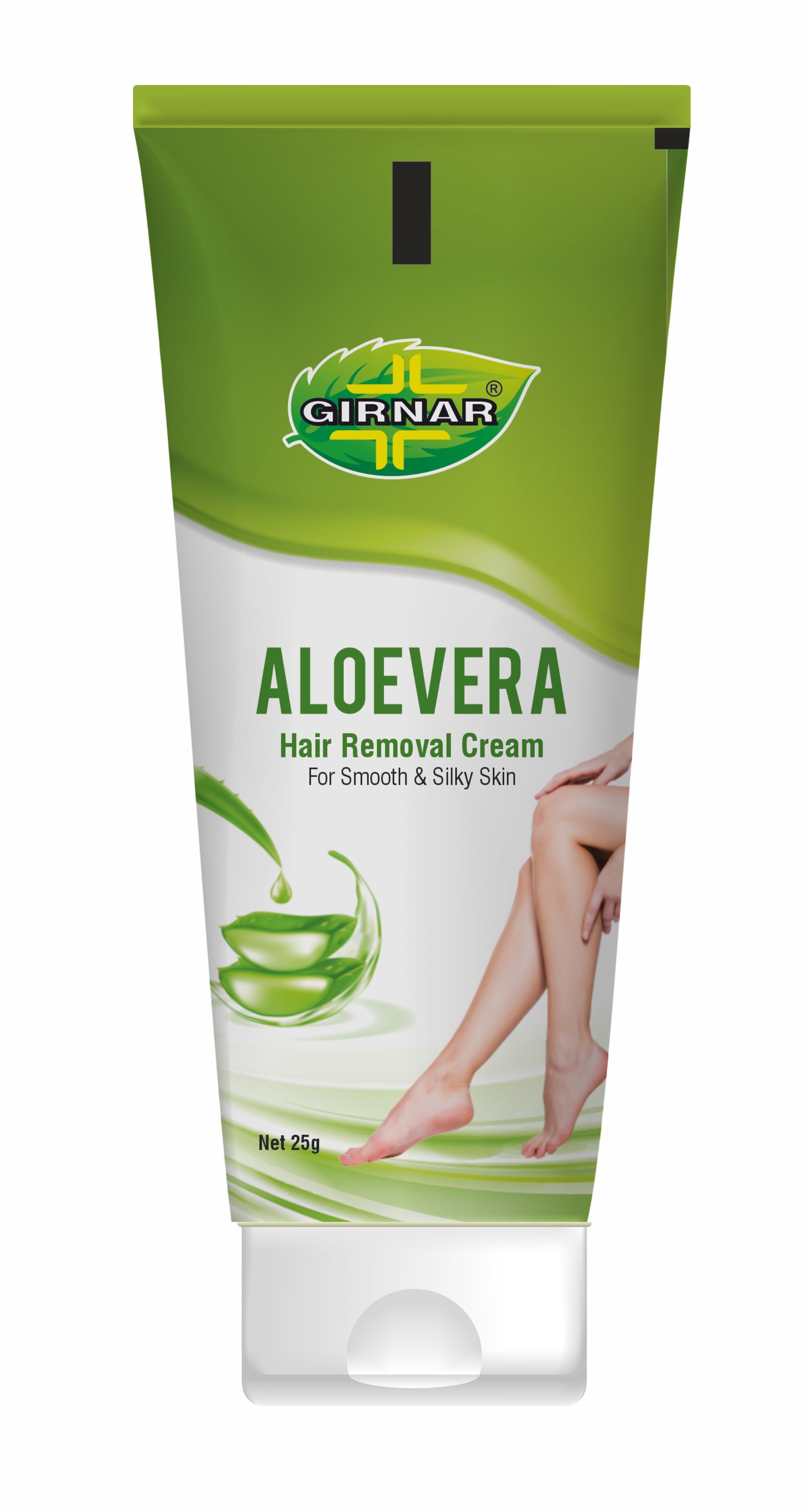 Aloe Vera Hair Removal Cream - 25 Grams , Herbal Extracts, Soothing Rose Extracts For Sensitive Skin, Gentle Hair Removal For Smooth Skin