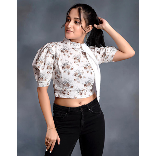 Ambos Print Fancy Top - Color: Multicolor