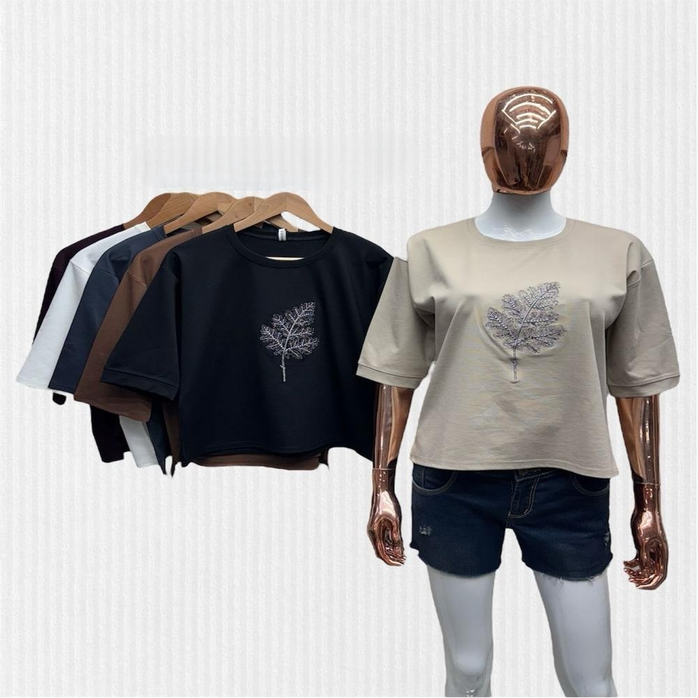 Ladies Lopper Oversize Down Shoulder Top - Color: Gray