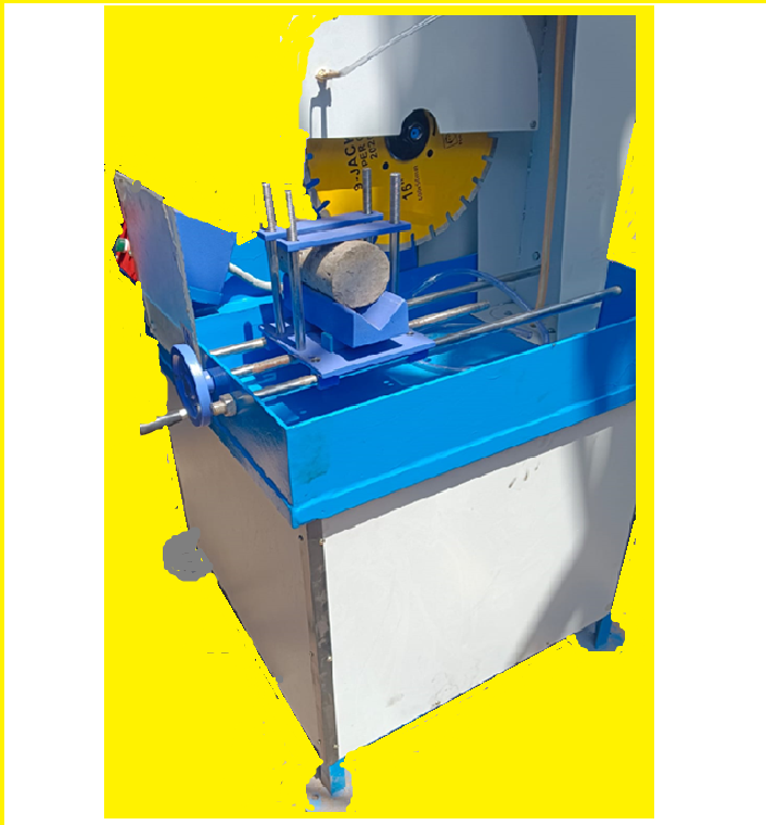 Rupson Rock & Concrete Cutting Machine - Steel Frame, 200 Mm Deep Cut Capacity | Electric 440v, Manual Control, Water Cooling System, Diamond Embedded Cutter, 2100-2200 Rpm