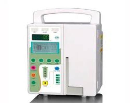 Infusion Pump - Abs Plastic, Double Chamber, White | Programmable Digital Flow Regulator, Reusable With 1.2m Tube, Inbuilt Filter