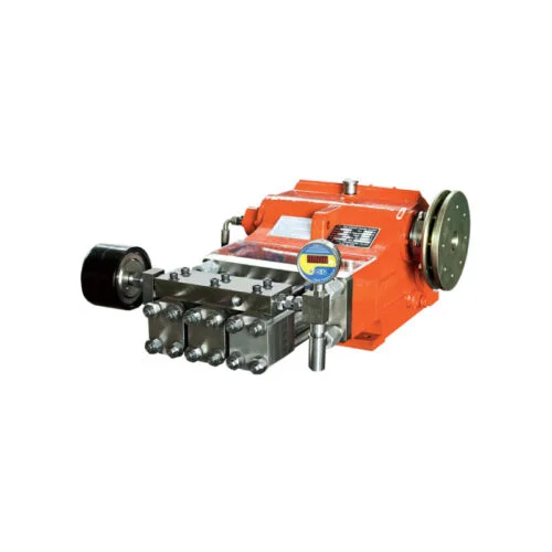 MCSHY 2500-25 High Pressure Pump - Mild Steel, 14 LPM Flow Rate, Vibrant Orange | Durable Industrial Solution for High Pressure Applications