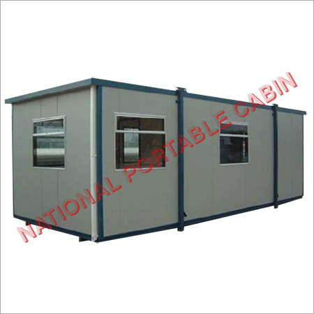 MS Portable Cabins - Mild Steel, Gray Color | Wind Resistant, Steel Door, PVC Windows, Easy Installation, Durable Design