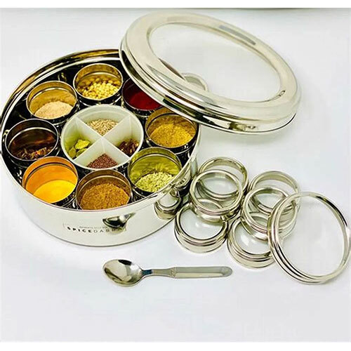 स्टेनलेस स्टील मसाला बॉक्स