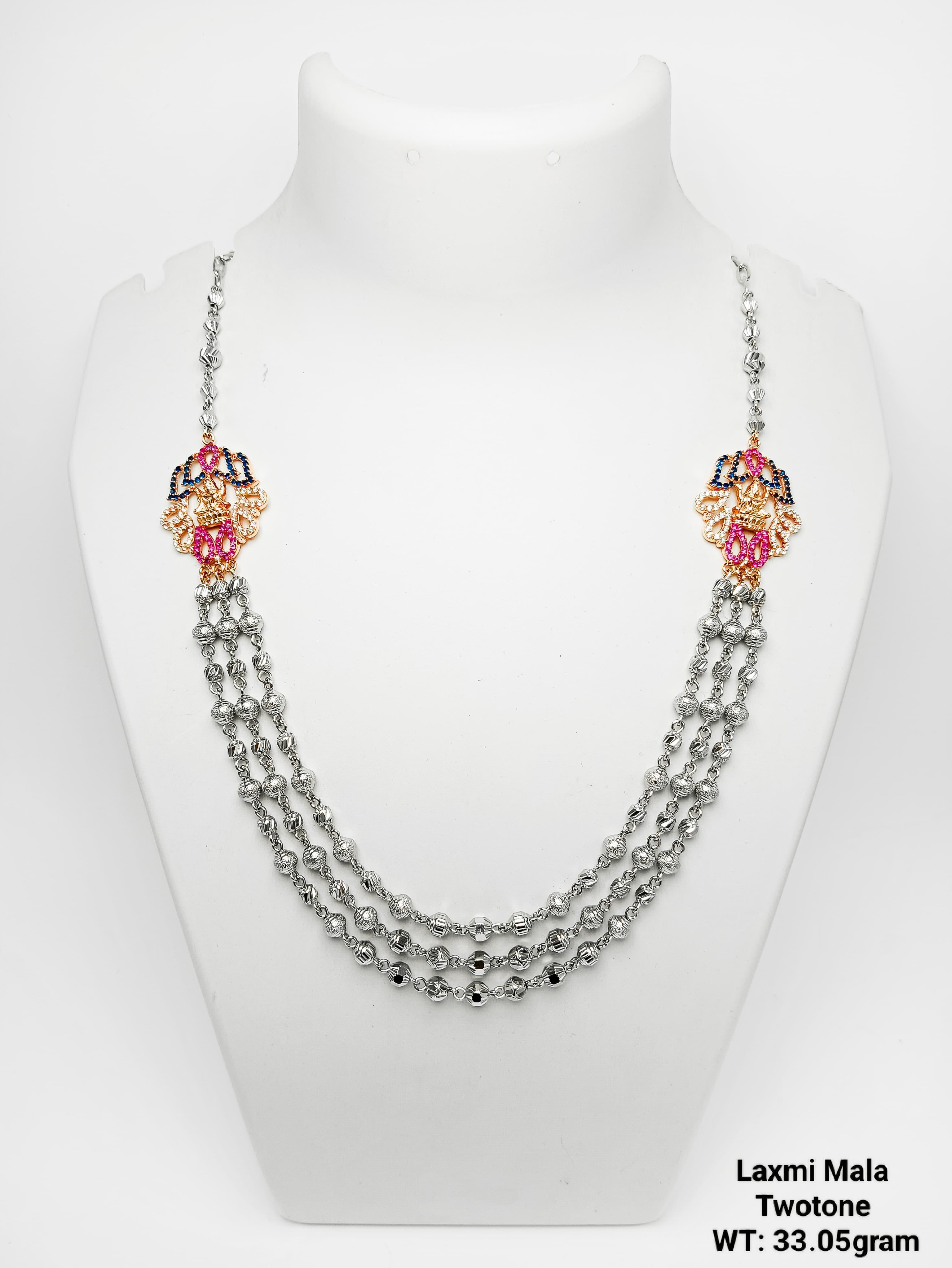 New Design 92.5 Silver Peacock Mala