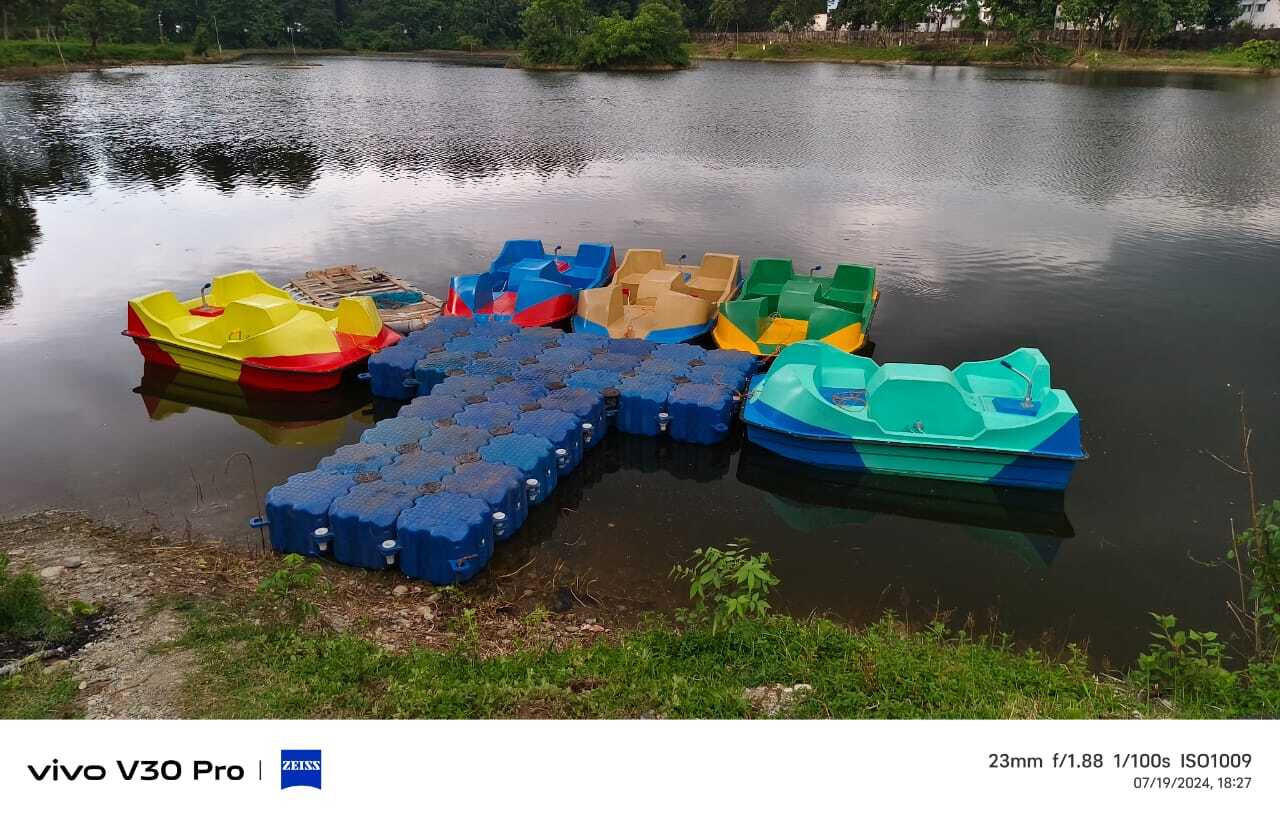 Frp 4 Seater Paddle Boat With Shed