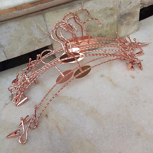 Rose Gold Chrome Clip Hangers - Hangers Type: Garment