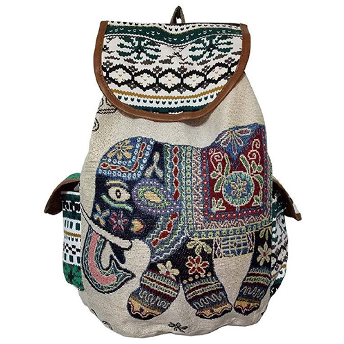 Jute School Bag - High-Quality Jute Material, Various Sizes Available, Multicolor Printed Patterns, Eco-Friendly and Durable Design