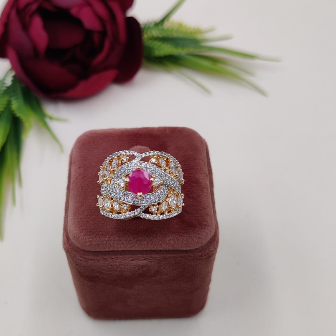 Elegant Sparkling American Diamond Ring - Zircon, Stunning White Polish | Perfect For Anniversaries, Engagements, Parties, Weddings, Thoughtful Gifts