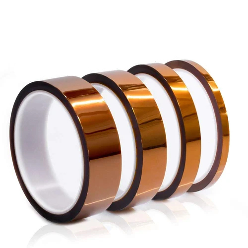 High Temperature Kapton Tape - Polyimide Material, 0-20 Mm Width, Golden Color | Single-sided Adhesive, Ideal For Industrial Masking Applications